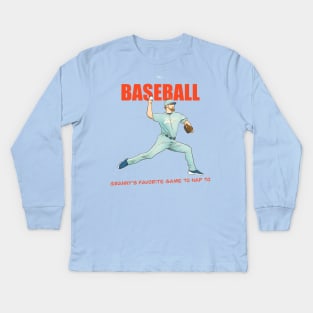 Baseball is super boring. Kids Long Sleeve T-Shirt